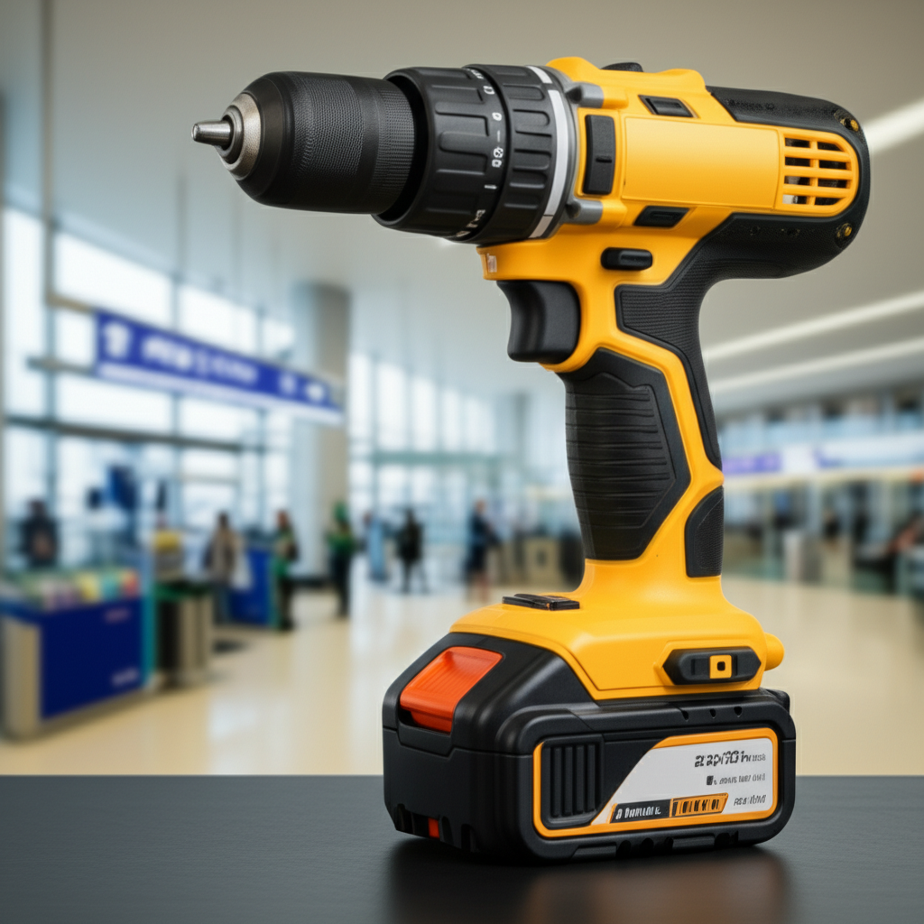 Generate a high-quality, relevant image prompt for an article about: Cordless Drill Batteries: Plane