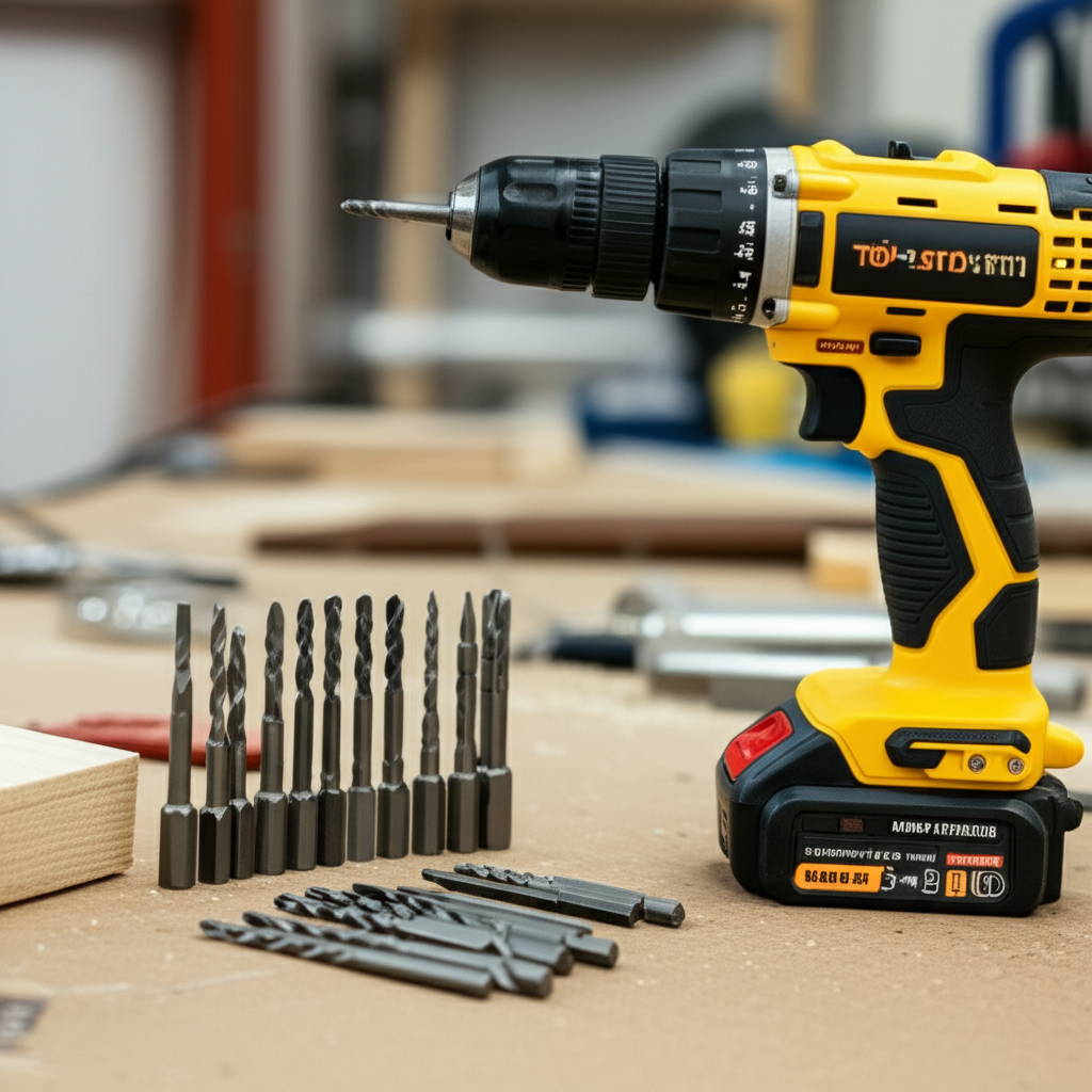 Generate a high-quality, relevant image prompt for an article about: Buy Cordless Drill: Effortless