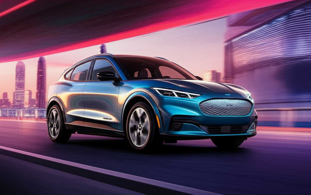 Generate a high-quality, relevant image prompt for an article about: Ford EV Cars: The Stunning Trut