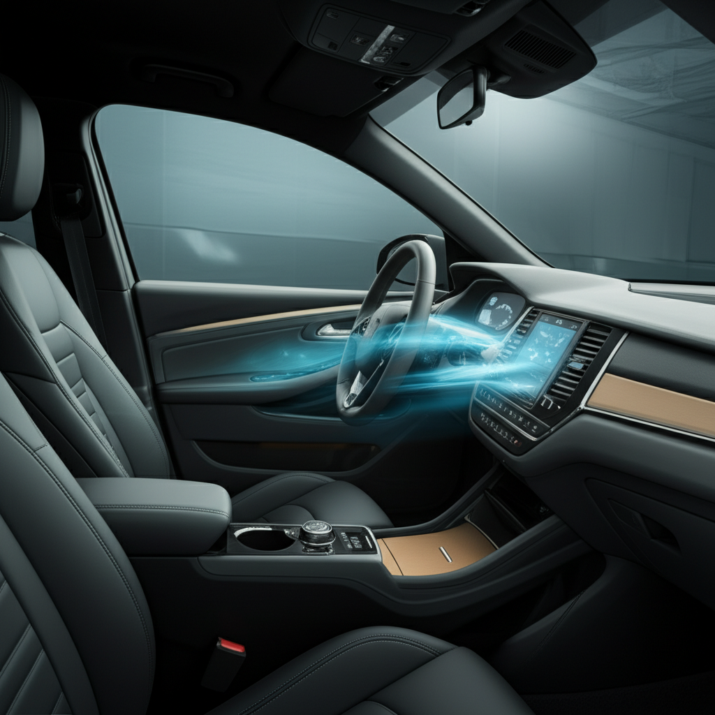 Generate a high-quality, relevant image prompt for an article about: EV Car AC: Effortless Cooling E