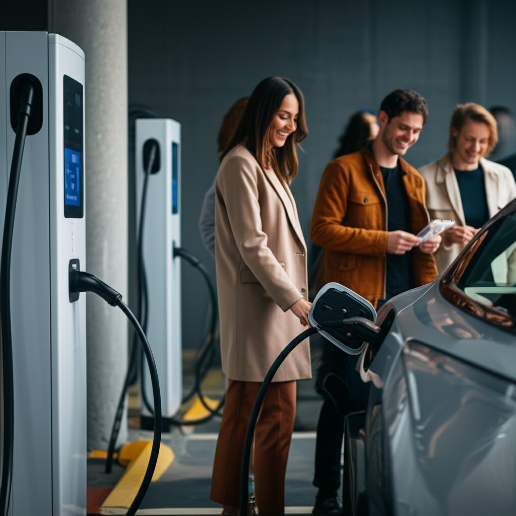 Generate a high-quality, relevant image prompt for an article about: EV Charging Cost: Affordable &