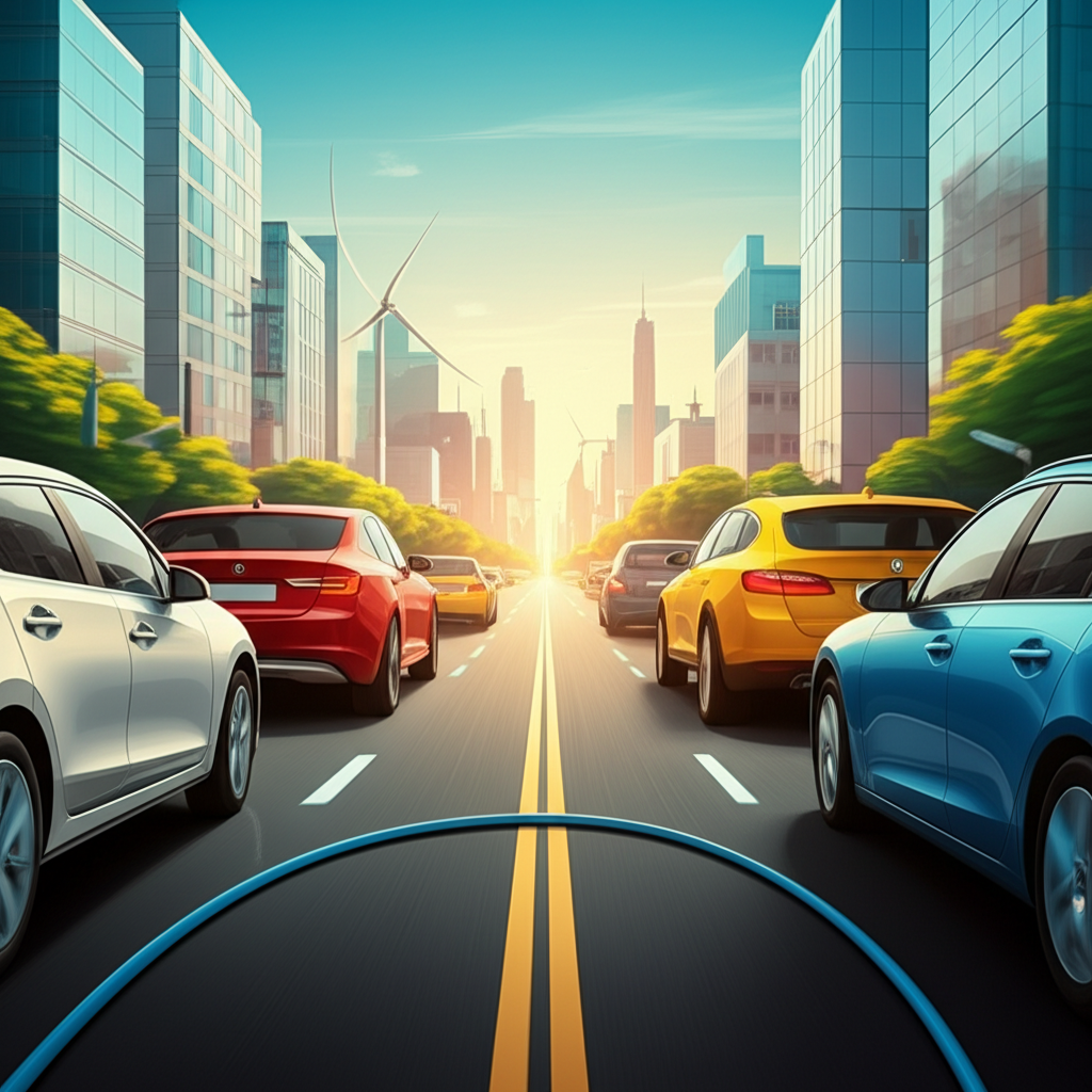 Generate a high-quality, relevant image prompt for an article about: EV Cars: The Future Is Bright!