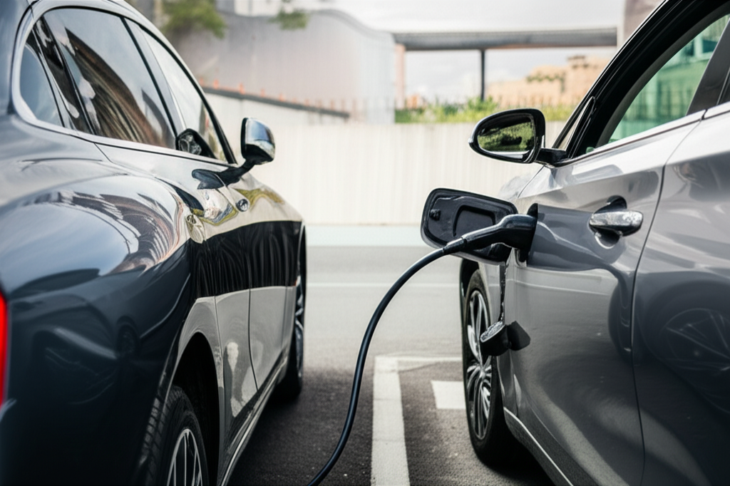 Generate a high-quality, relevant image prompt for an article about: EV or Gas Car? Smart Choice!