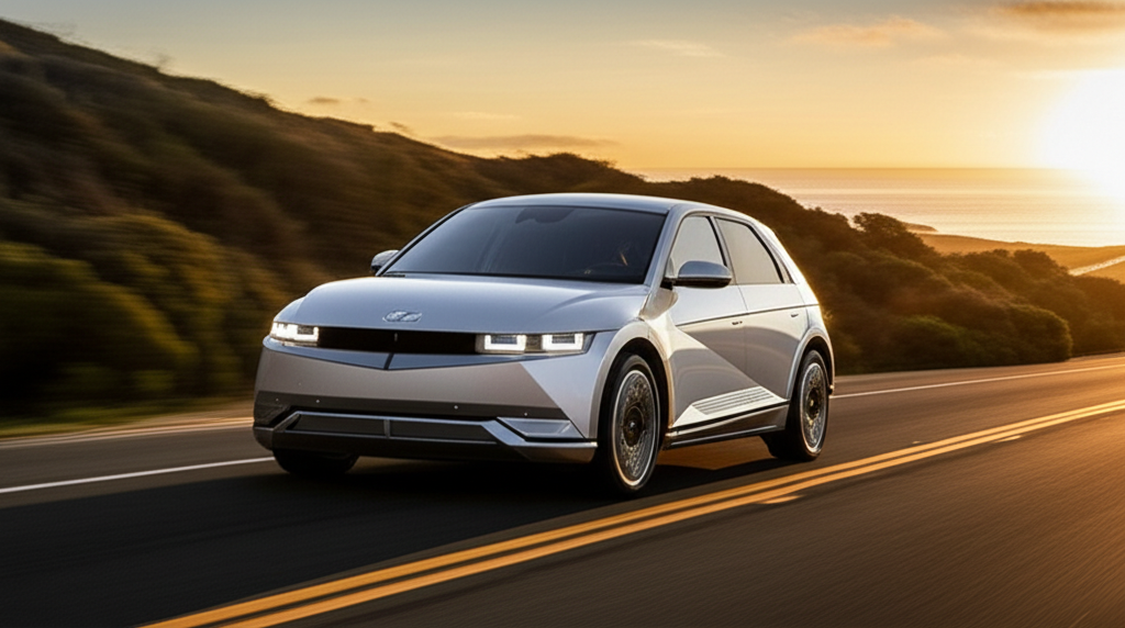 Generate a high-quality, relevant image prompt for an article about: Hyundai EV Cars: Yes, Stunning