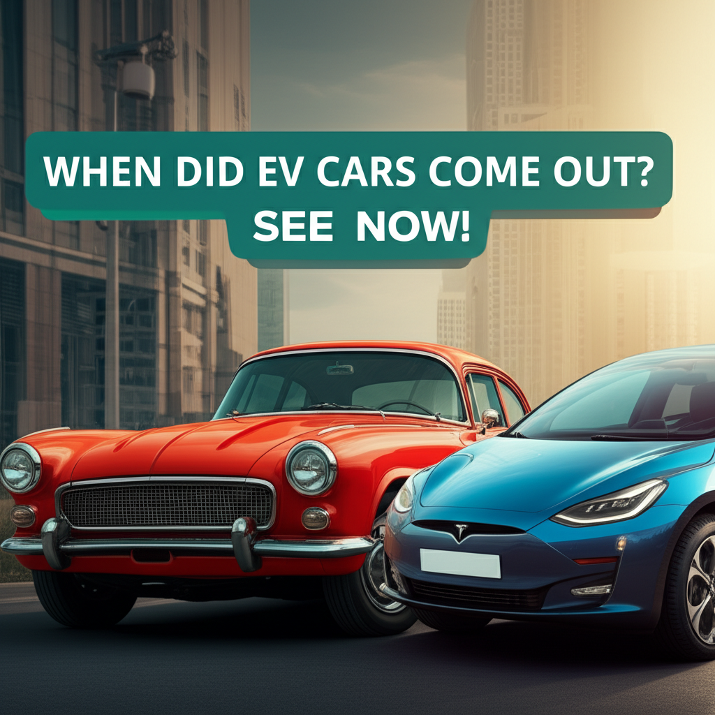 Generate a high-quality, relevant image prompt for an article about: When Did EV Cars Come Out? See