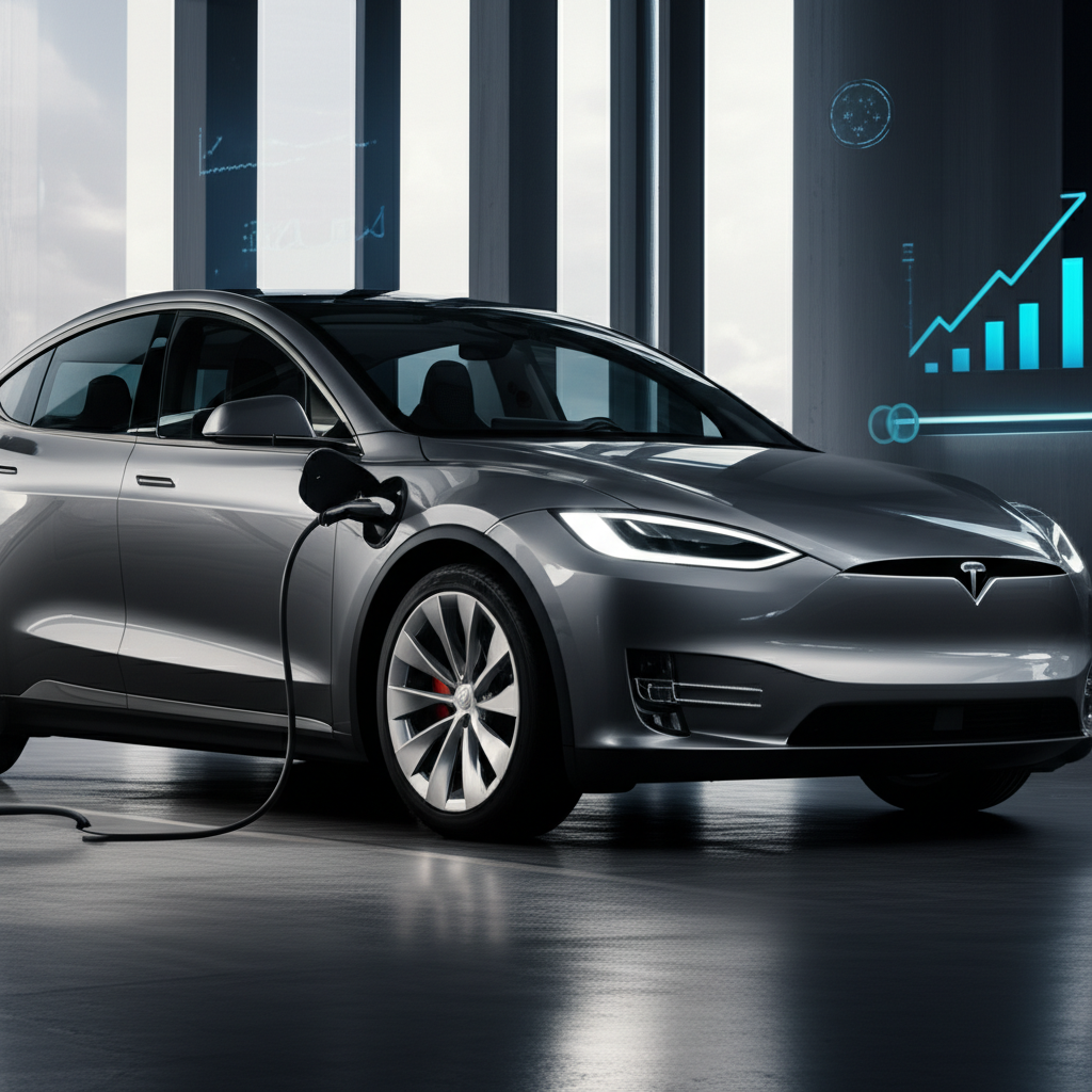 Generate a high-quality, relevant image prompt for an article about: Do EV Cars Hold Their Value? Be