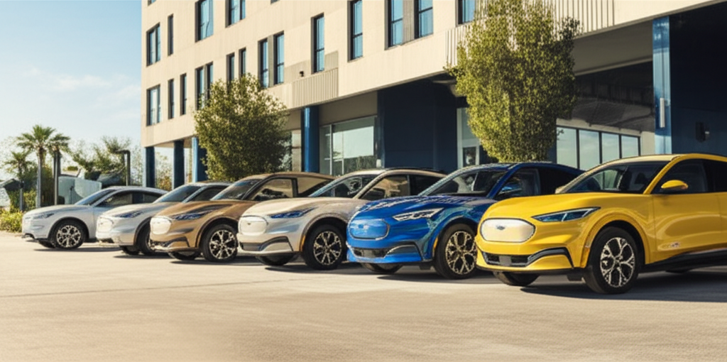 Generate a high-quality, relevant image prompt for an article about: Ford EV Cars: Yes! Find Your Pe