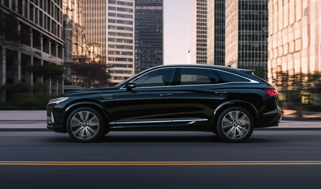 Generate a high-quality, relevant image prompt for an article about: Best Midsize Luxury SUVs: Stunn
