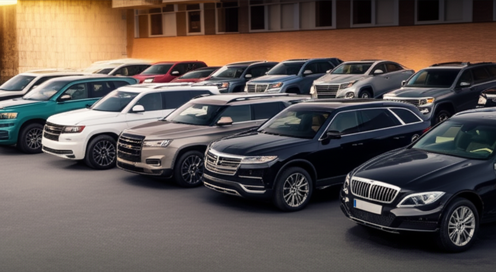 Generate a high-quality, relevant image prompt for an article about: Luxury SUVs: Regular Gas? Best