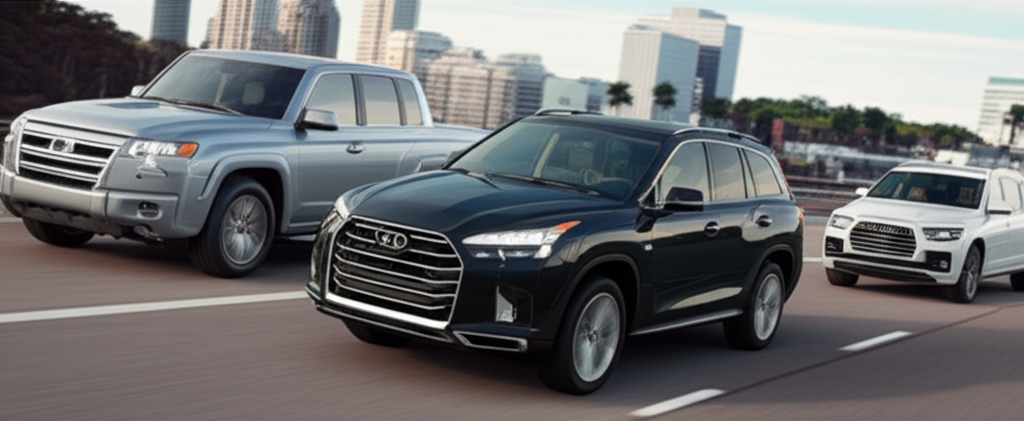 Generate a high-quality, relevant image prompt for an article about: Luxury SUV Resale Value: The Be