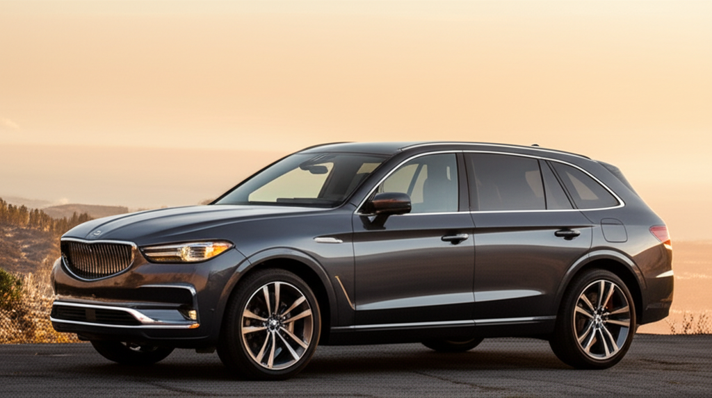 Generate a high-quality, relevant image prompt for an article about: Luxury SUVs w/ 3rd Row: Best Op