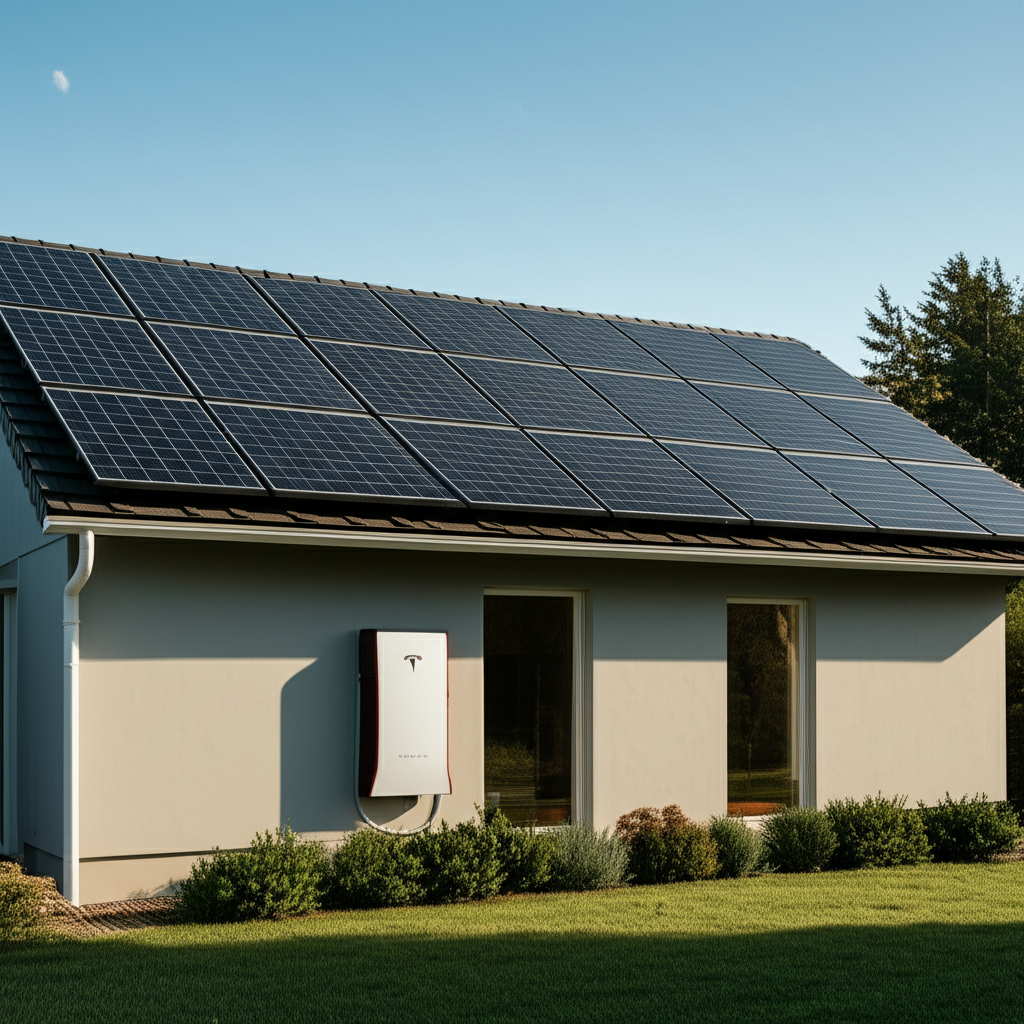 Generate a high-quality, relevant image prompt for an article about: Can You Go Off Grid? Tesla Powe