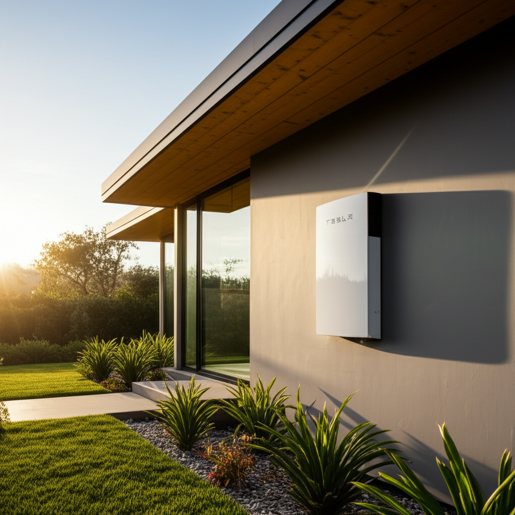 Generate a high-quality, relevant image prompt for an article about: How Tesla Powerwall Works: Effo