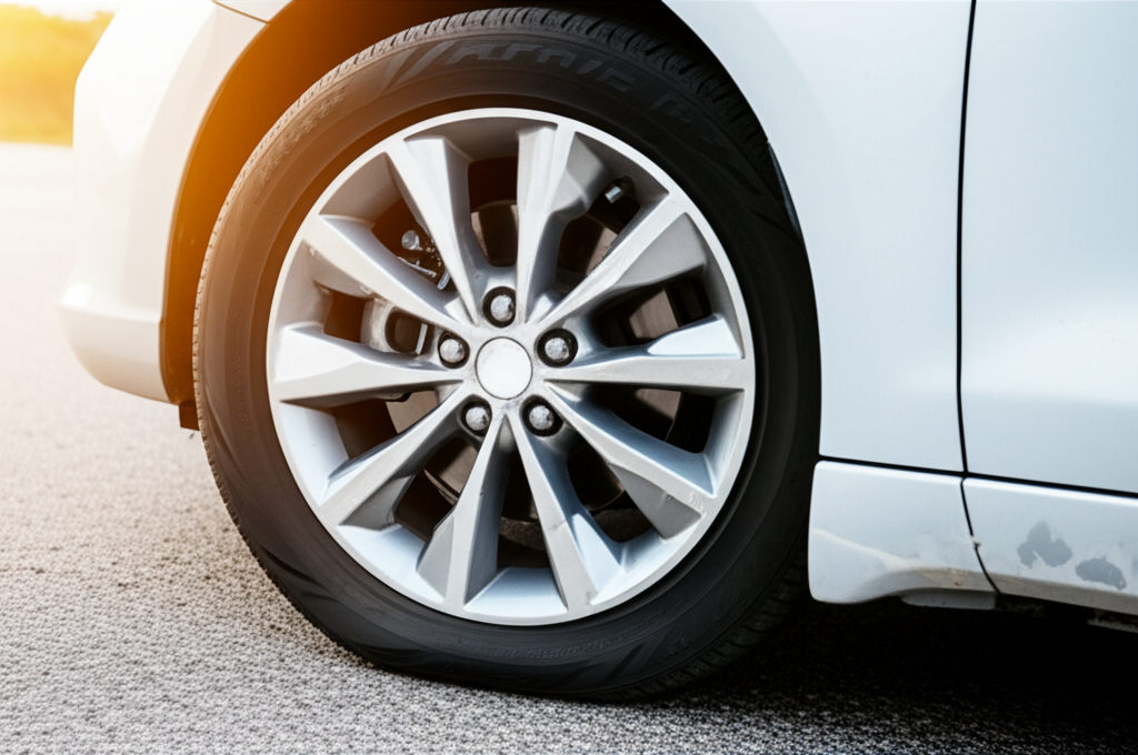 Generate a high-quality, relevant image prompt for an article about: Can I Drive on Run Flat Tires?