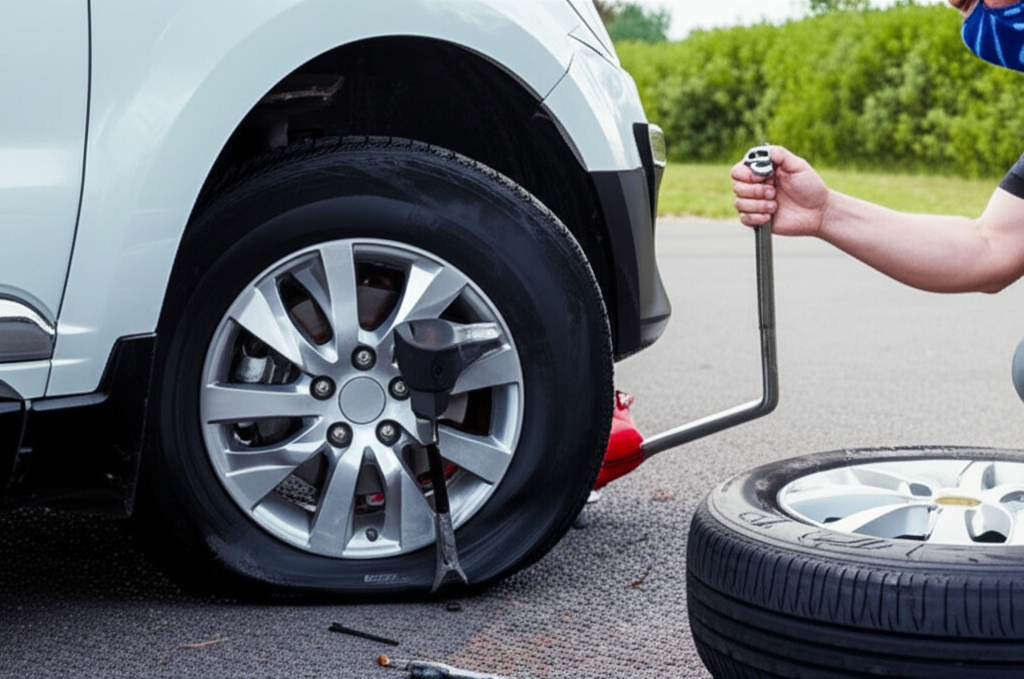 Generate a high-quality, relevant image prompt for an article about: Proven Fix: How to Fix a Flat T