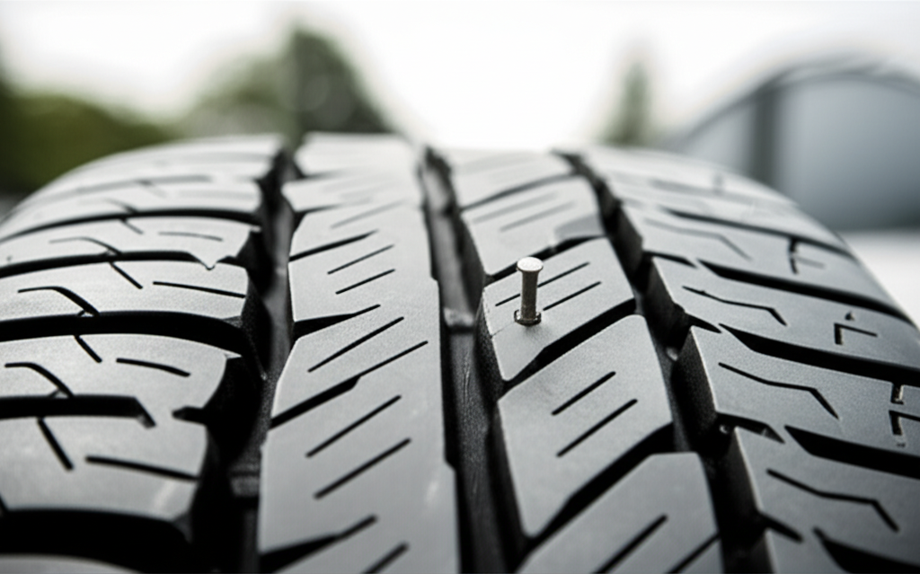 Generate a high-quality, relevant image prompt for an article about: Can You Fix Run Flat Tires? Pro