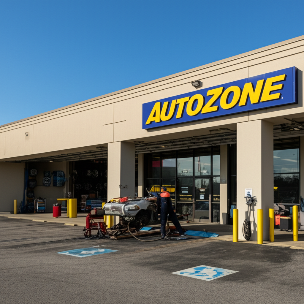 Generate a high-quality, relevant image prompt for an article about: Autozone Fixes Flat Tires: Esse