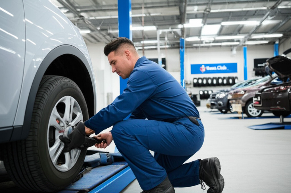 Generate a high-quality, relevant image prompt for an article about: Sam’s Club Free Tire Fix: Geniu