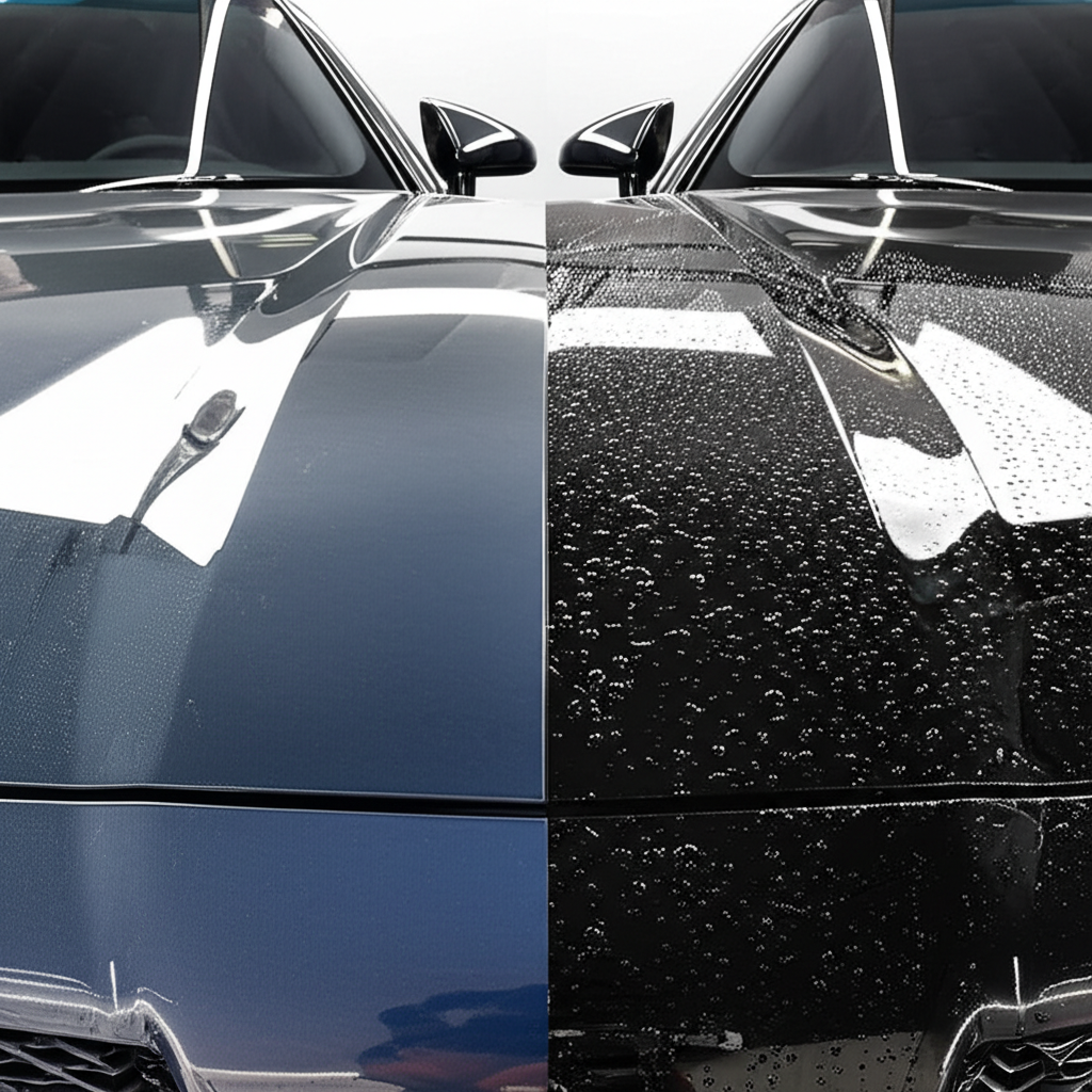 Generate a high-quality, relevant image prompt for an article about: Graphene Car Wash: Proven Shine