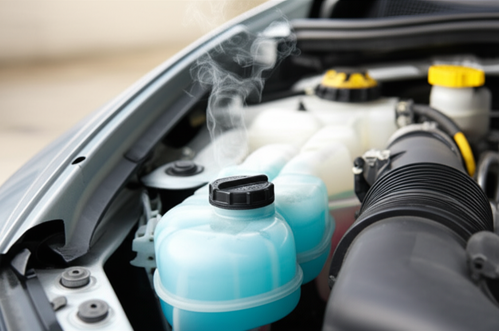 Generate a high-quality, relevant image prompt for an article about: Does Washer Fluid Cause Burnt S