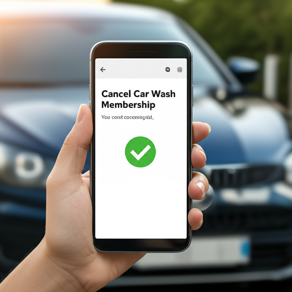 Generate a high-quality, relevant image prompt for an article about: Cancel Car Wash Membership: Pro