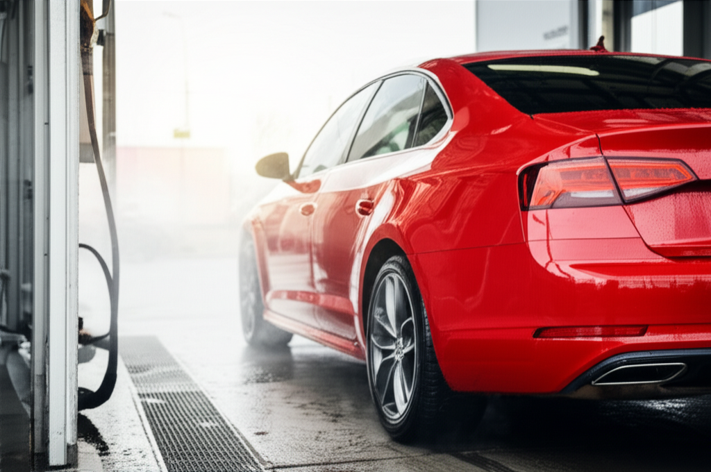 Generate a high-quality, relevant image prompt for an article about: What is a Laser Car Wash: Prove