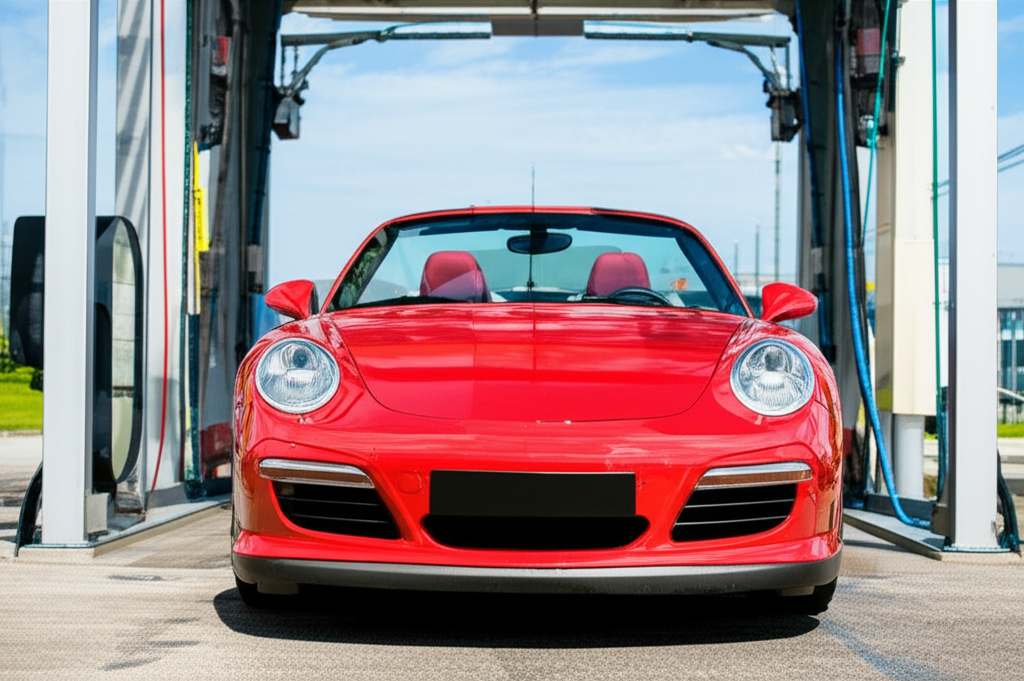 Generate a high-quality, relevant image prompt for an article about: Can a Convertible Go Through a