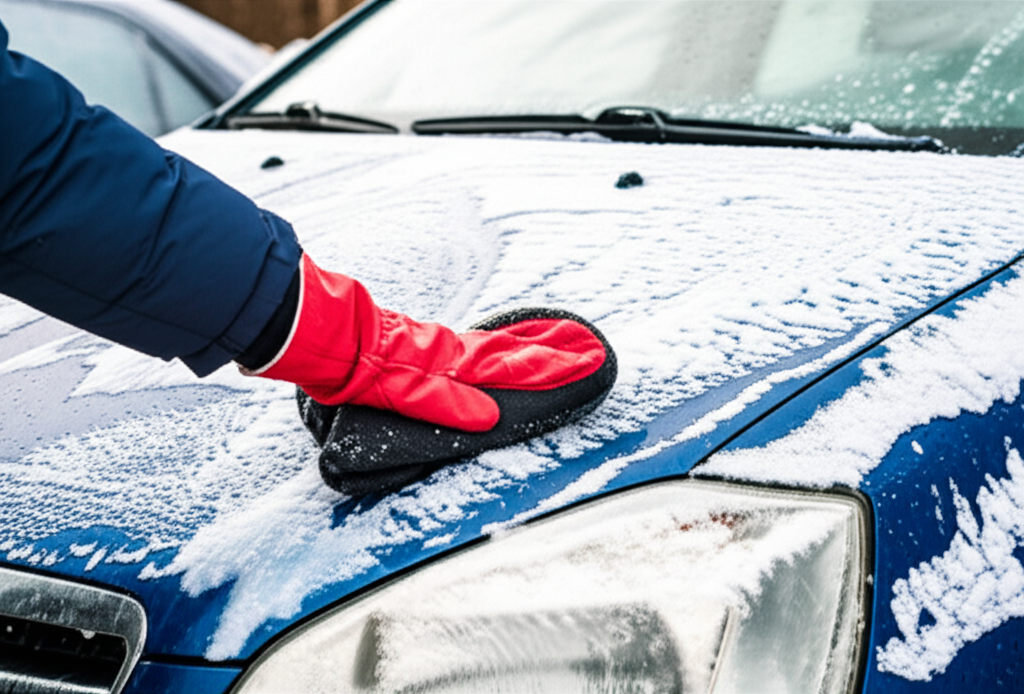 Generate a high-quality, relevant image prompt for an article about: Can I Wash My Car in Cold Weath