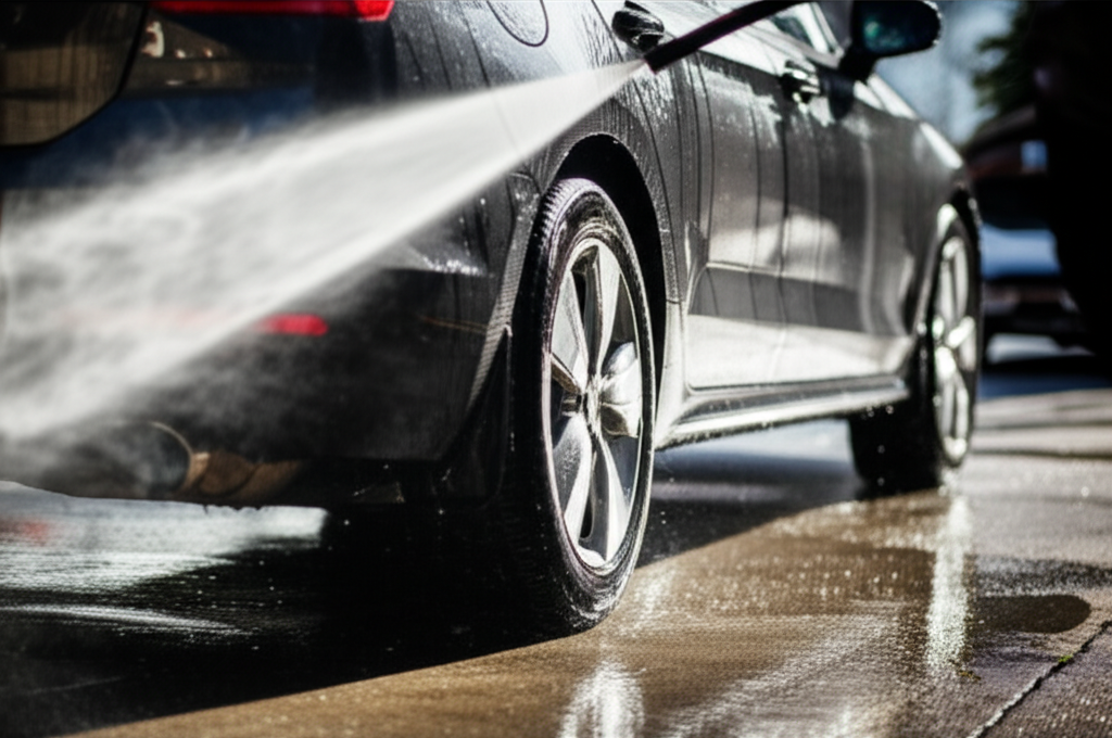 Generate a high-quality, relevant image prompt for an article about: Essential: Wash Salt Off Car Of