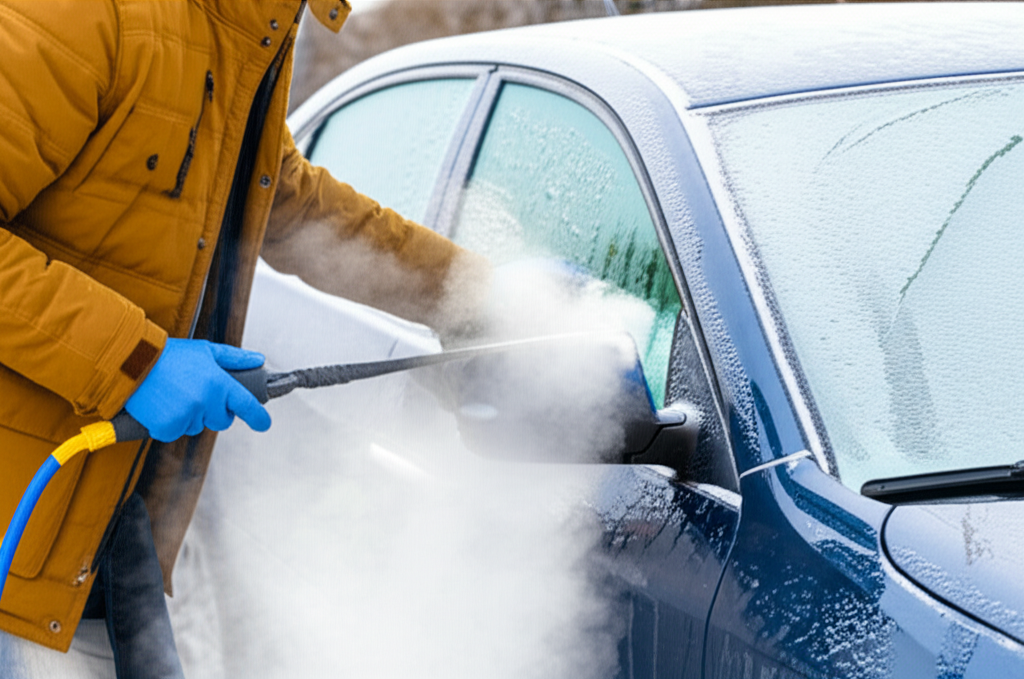 Generate a high-quality, relevant image prompt for an article about: When Is It Too Cold to Wash a C