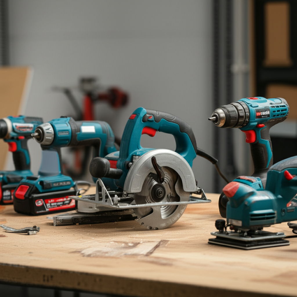 Generate a high-quality, relevant image prompt for an article about: Who Owns Power Tools? Essential