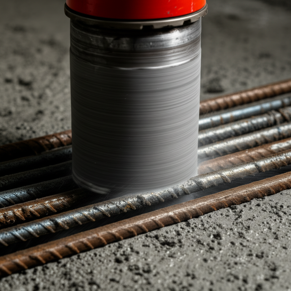 Generate a high-quality, relevant image prompt for an article about: Will Core Drill Go Through Reba