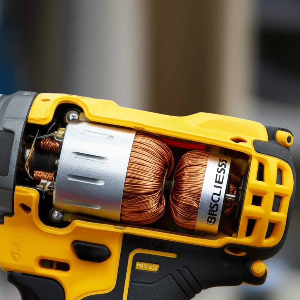 Generate a high-quality, relevant image prompt for an article about: Are Dewalt Atomic Tools Brushle