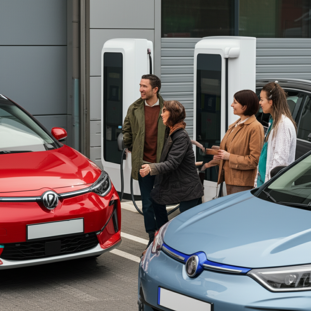 Generate a high-quality, relevant image prompt for an article about: Amp EV Owners: Exclusive Insigh
