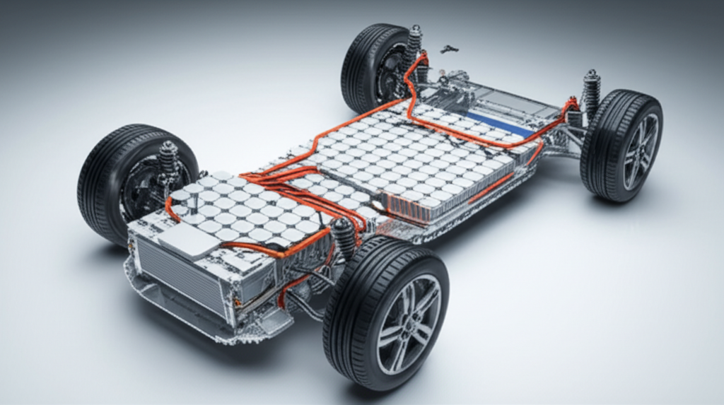 Generate a high-quality, relevant image prompt for an article about: A Vehicle’s Electrical Energy: