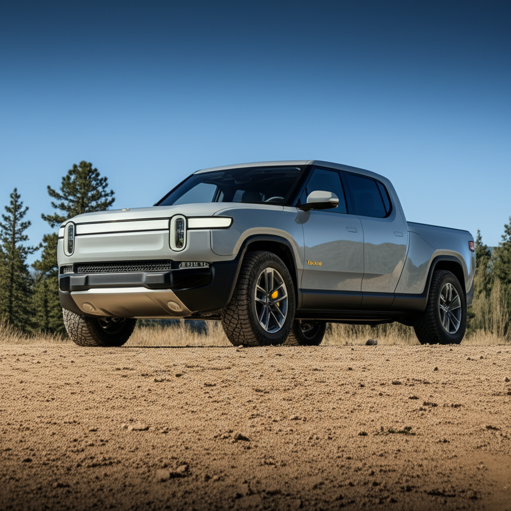Generate a high-quality, relevant image prompt for an article about: Are All Rivian Vehicles Electri