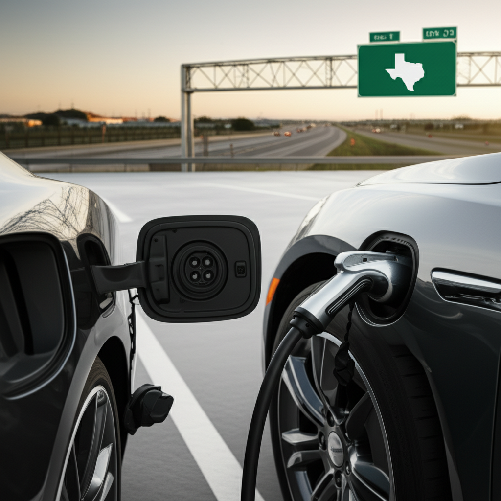 Generate a high-quality, relevant image prompt for an article about: EV Fee Texas: Essential Info