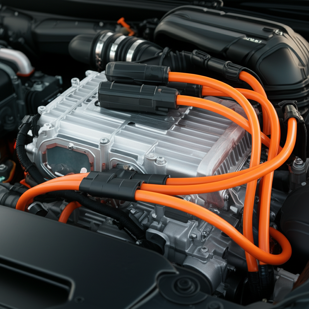 Generate a high-quality, relevant image prompt for an article about: Electric Vehicle Engine: Essent