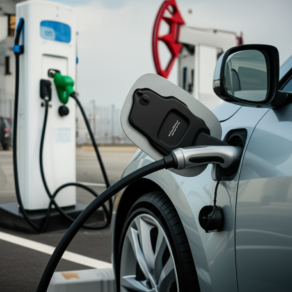 Generate a high-quality, relevant image prompt for an article about: Does Electric Vehicles Use Oil: