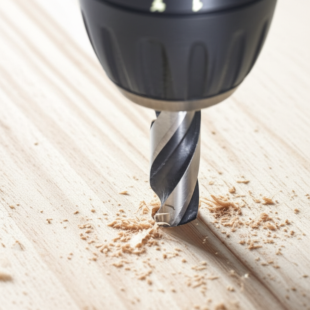 Generate a high-quality, relevant image prompt for an article about: Why Is My Drill Bit Stuck in Wo
